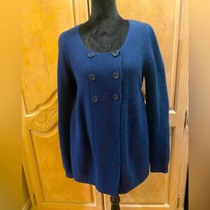 Vince double breasted wool& cashmere sweater in navy blue.